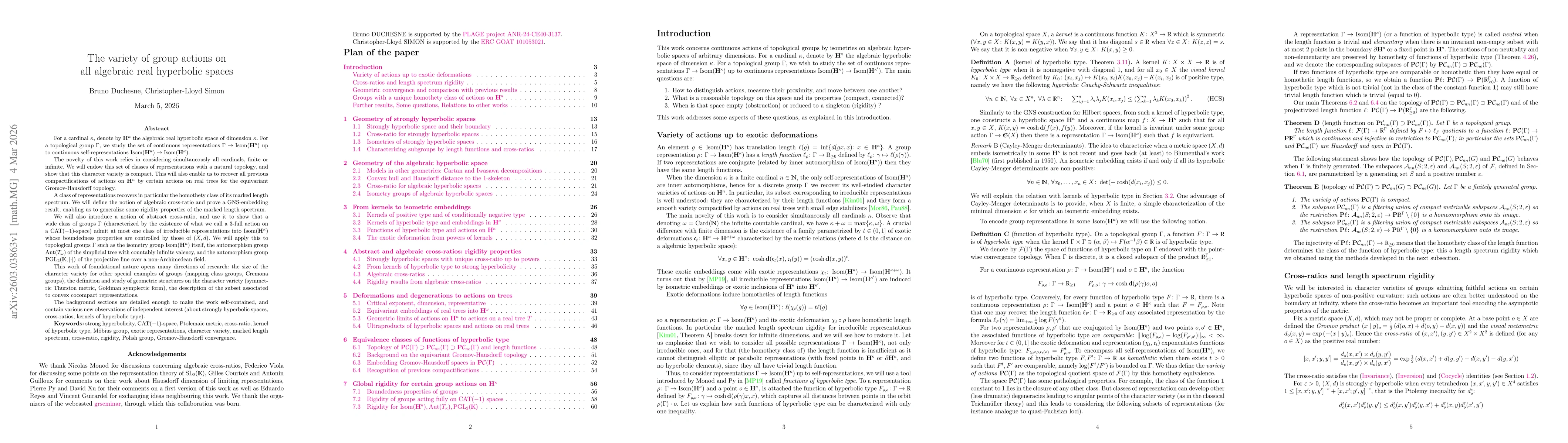 Thumbnail for The variety of group actions on all algebraic real hyperbolic spaces