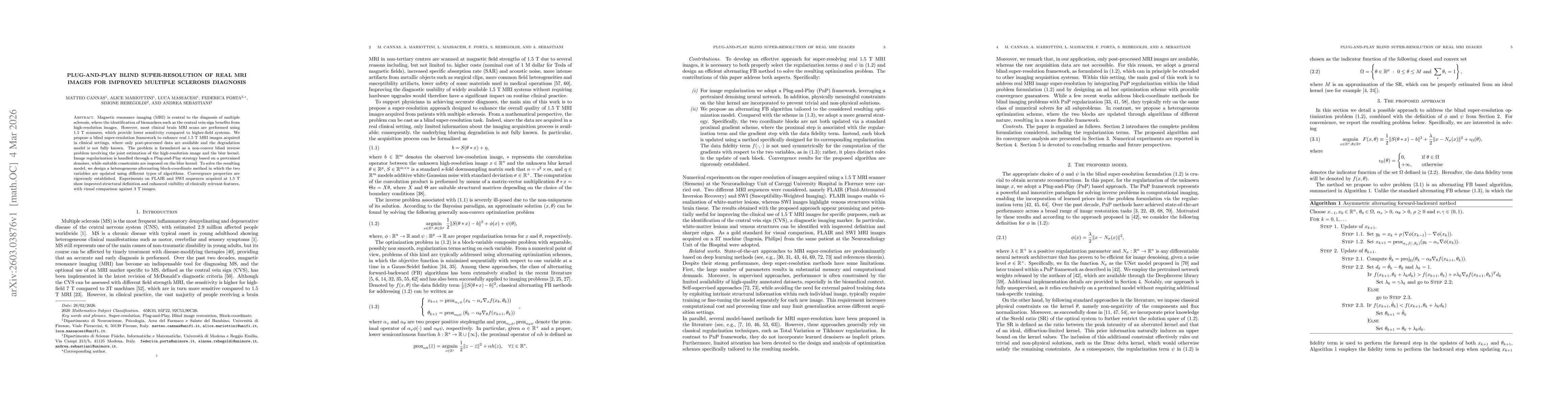Thumbnail for Plug-and-Play blind super-resolution of real MRI images for improved multiple sclerosis diagnosis