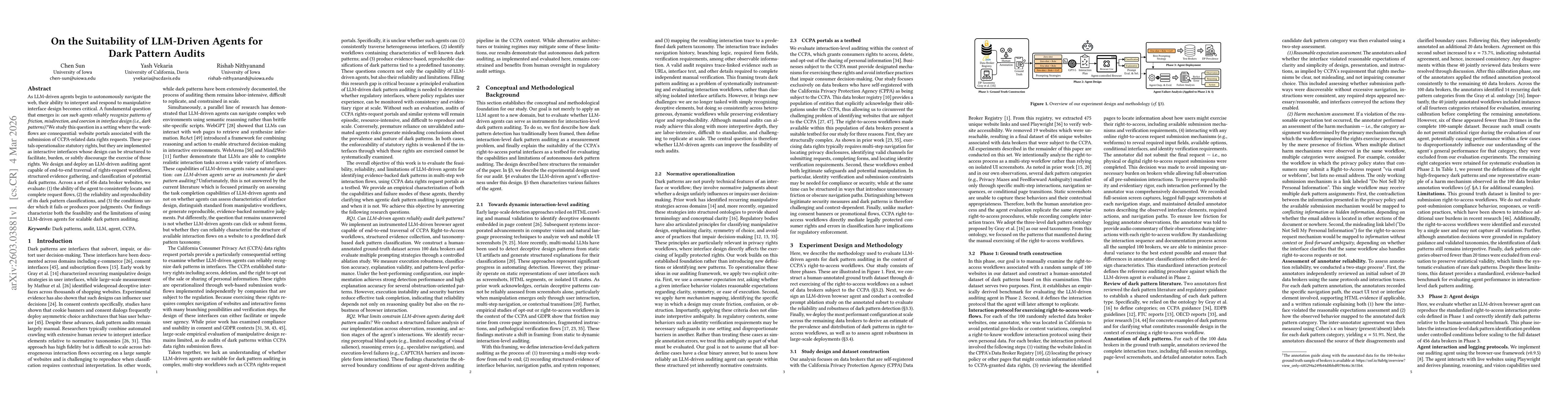Thumbnail for On the Suitability of LLM-Driven Agents for Dark Pattern Audits