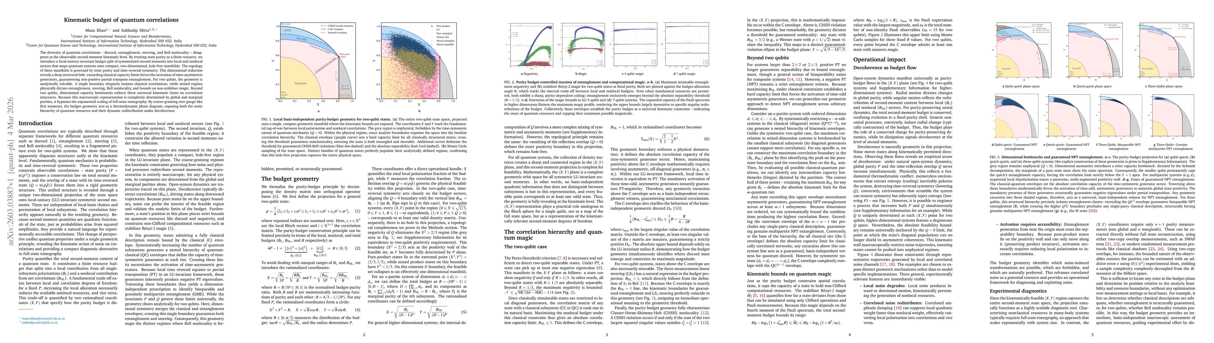 Thumbnail for Kinematic budget of quantum correlations