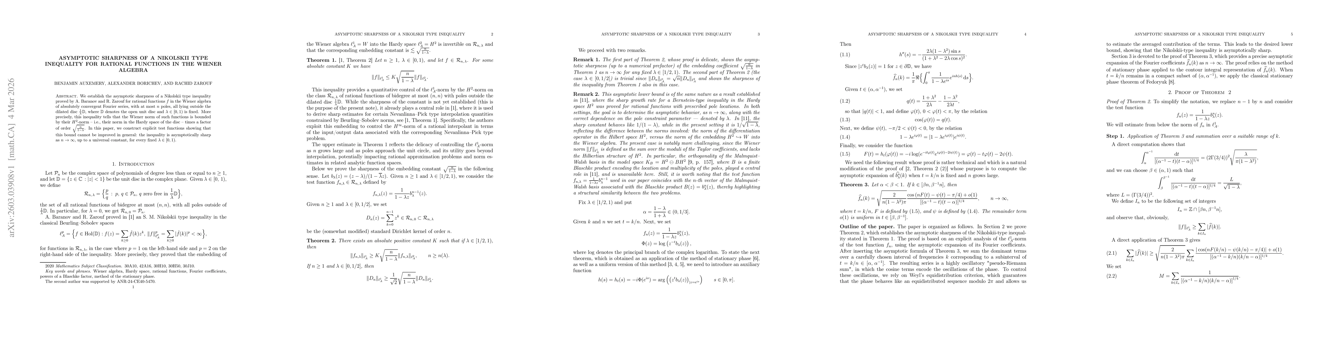Thumbnail for Asymptotic sharpness of a Nikolskii type inequality for rational functions in the Wiener algebra