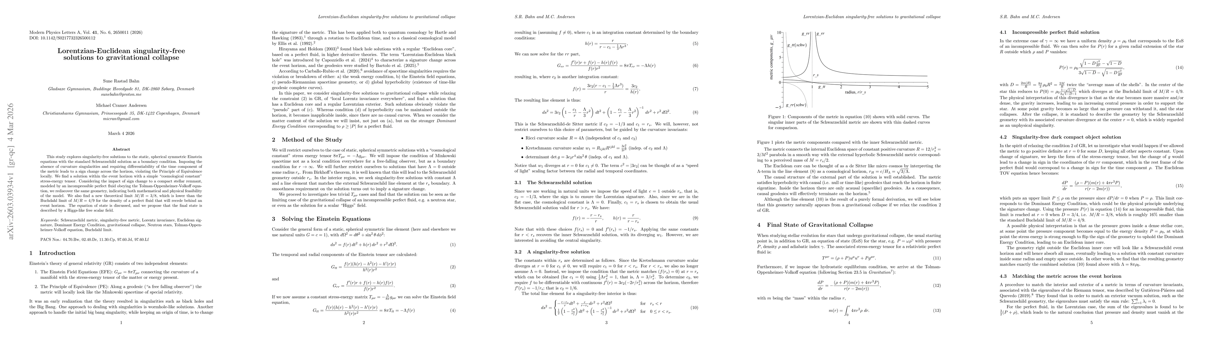 Thumbnail for Lorentzian-Euclidean singularity-free solutions to gravitational collapse
