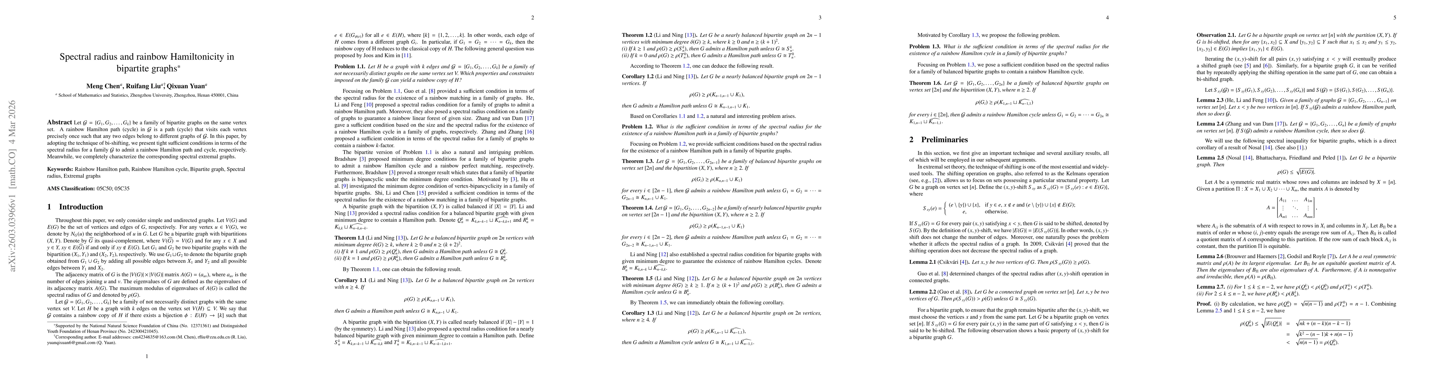 Thumbnail for Spectral radius and rainbow Hamiltonicity in bipartite graphs