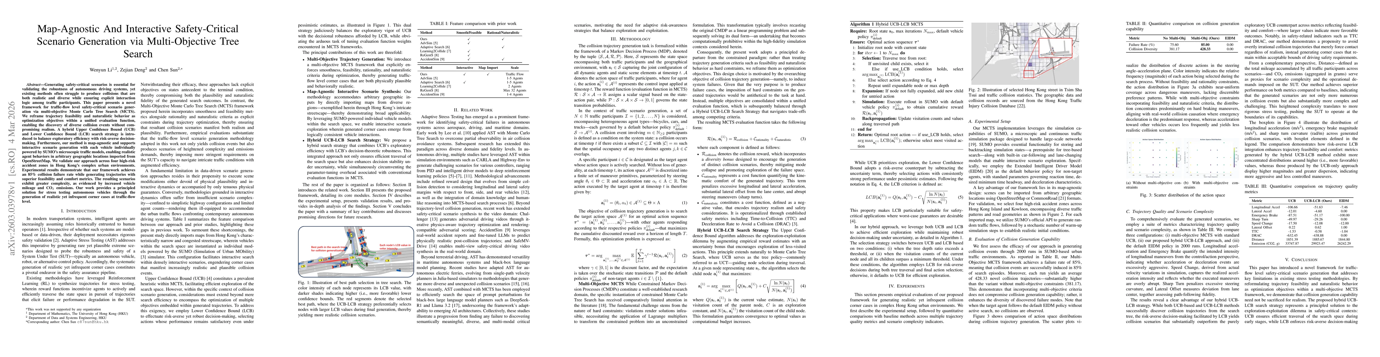 Thumbnail for Map-Agnostic And Interactive Safety-Critical Scenario Generation via Multi-Objective Tree Search