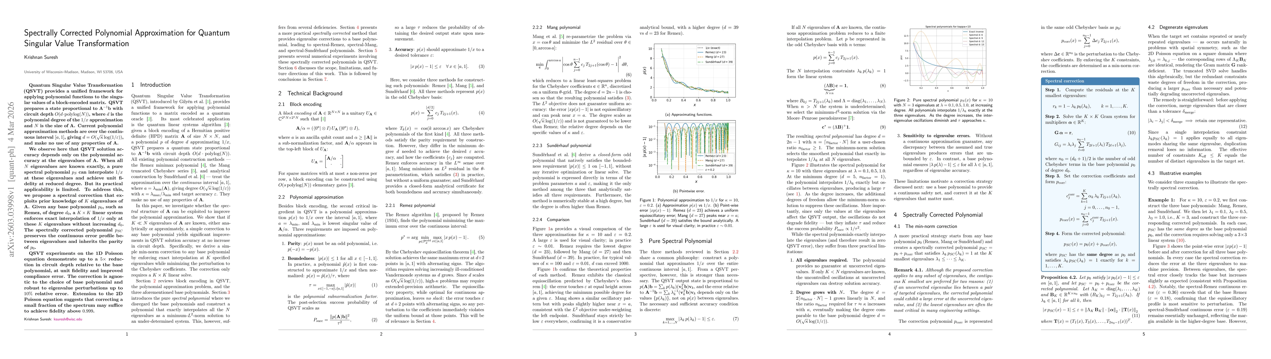 Thumbnail for Spectrally Corrected Polynomial Approximation for Quantum Singular Value Transformation