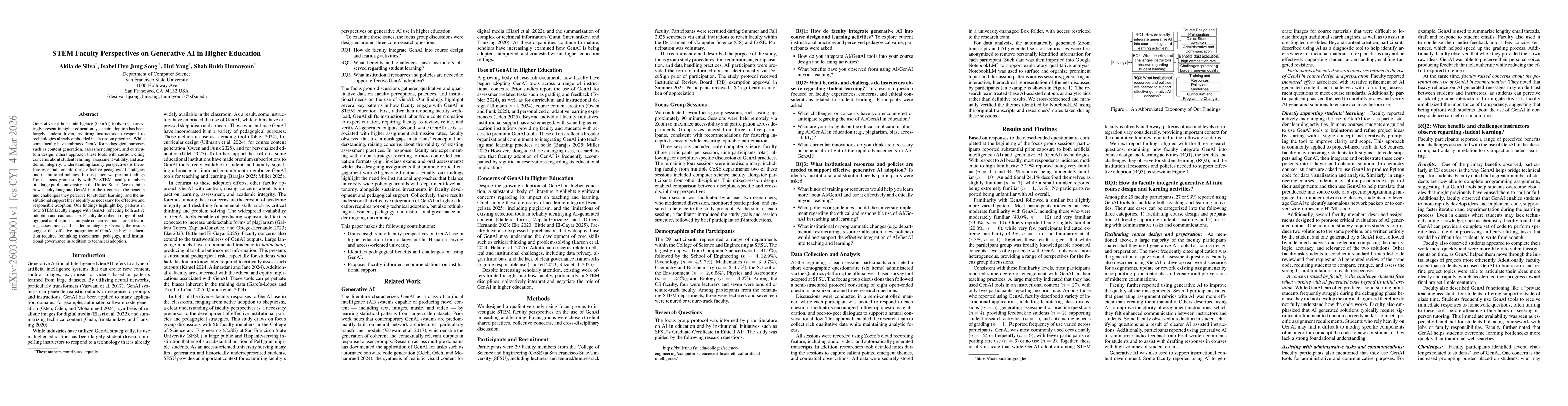 Thumbnail for STEM Faculty Perspectives on Generative AI in Higher Education
