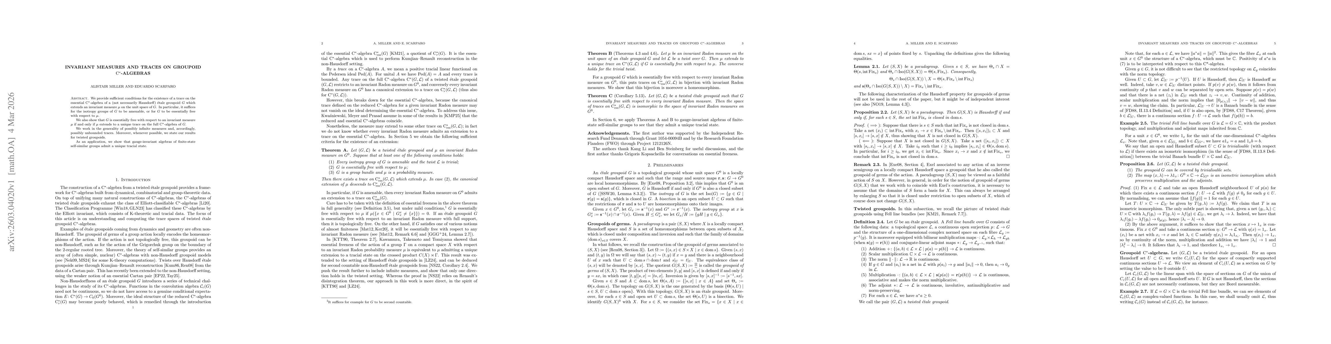 Thumbnail for Invariant measures and traces on groupoid $\mathrm{C}^\ast$-algebras
