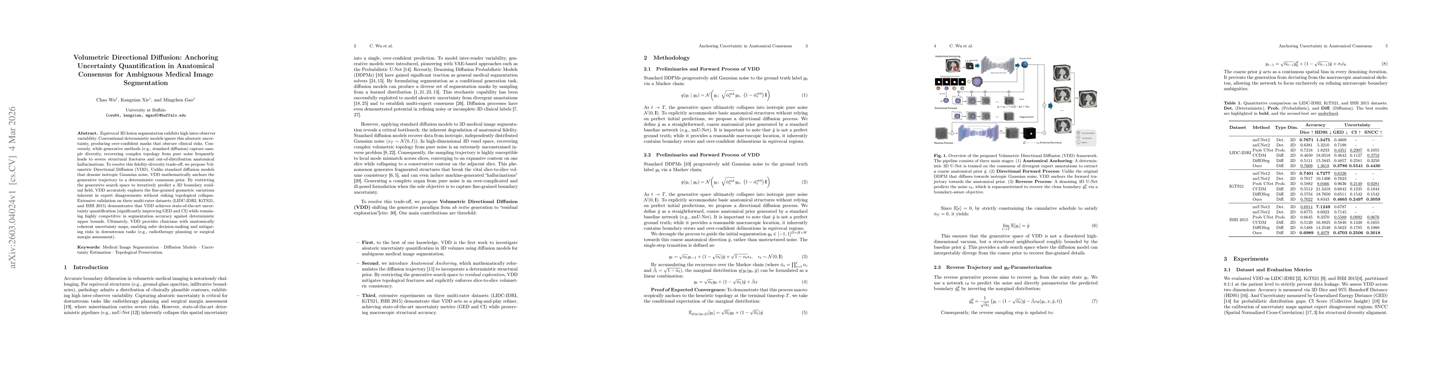 Thumbnail for Volumetric Directional Diffusion: Anchoring Uncertainty Quantification in Anatomical Consensus for Ambiguous Medical Image Segmentation