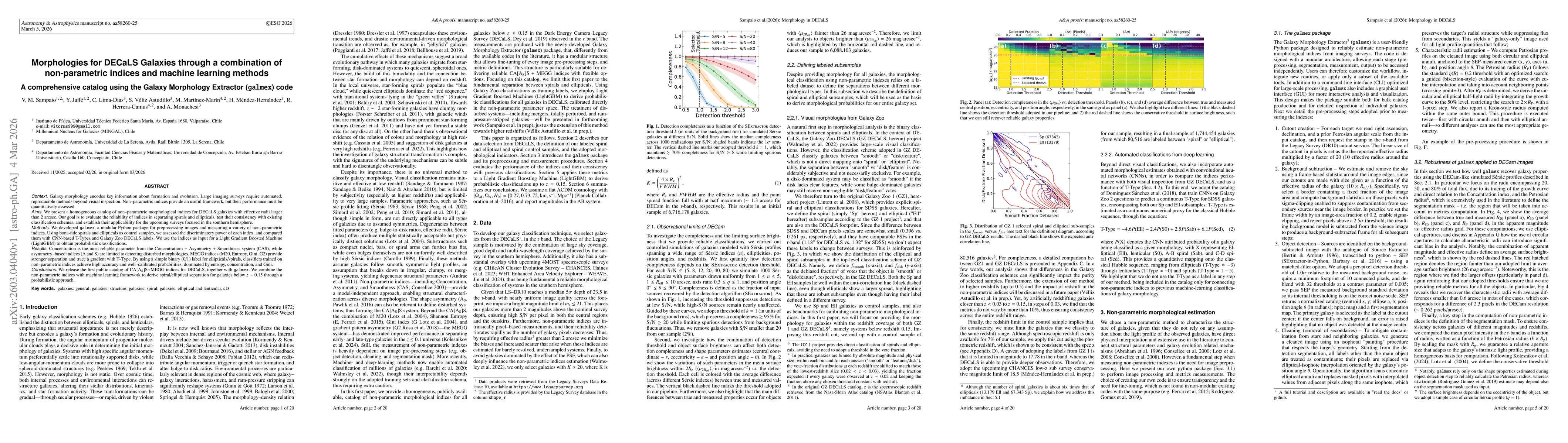 Thumbnail for Morphologies for DECaLS Galaxies through a combination of non-parametric indices and machine learning methods: A comprehensive catalog using the Galaxy Morphology Extractor (galmex) code