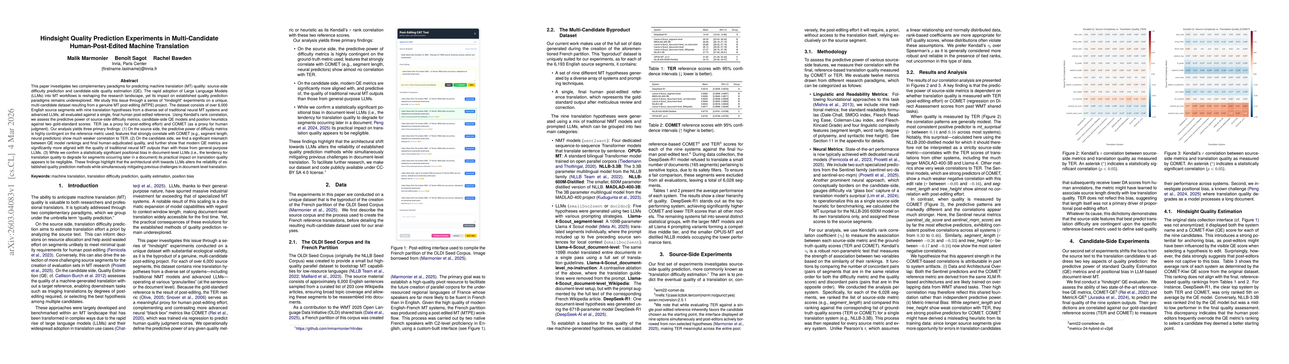 Thumbnail for Hindsight Quality Prediction Experiments in Multi-Candidate Human-Post-Edited Machine Translation