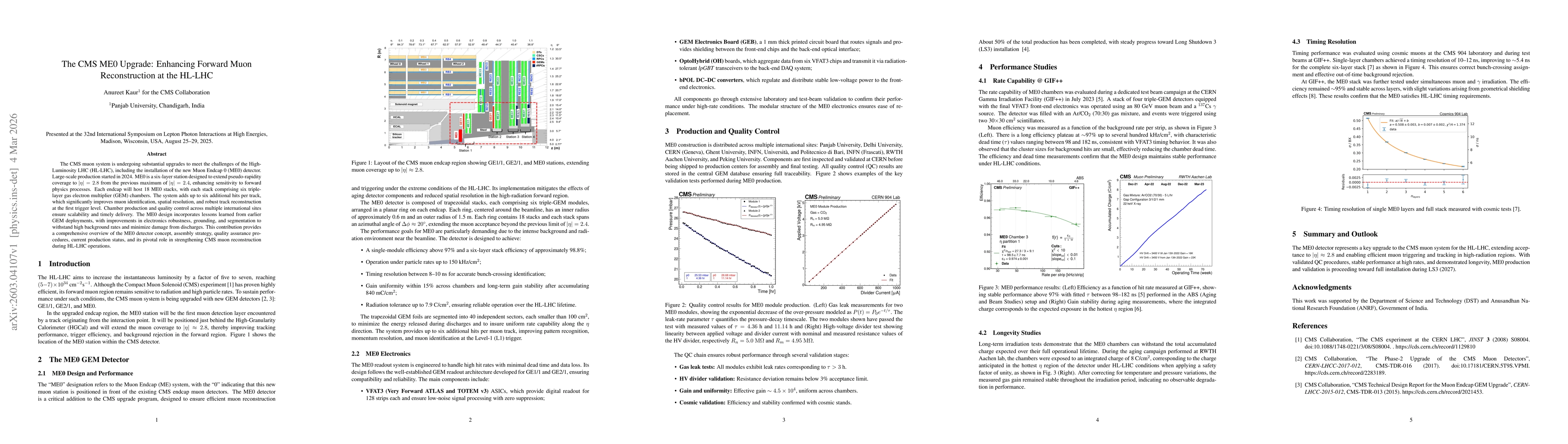 Thumbnail for The CMS ME0 Upgrade: Enhancing Forward Muon Reconstruction at the HL-LHC