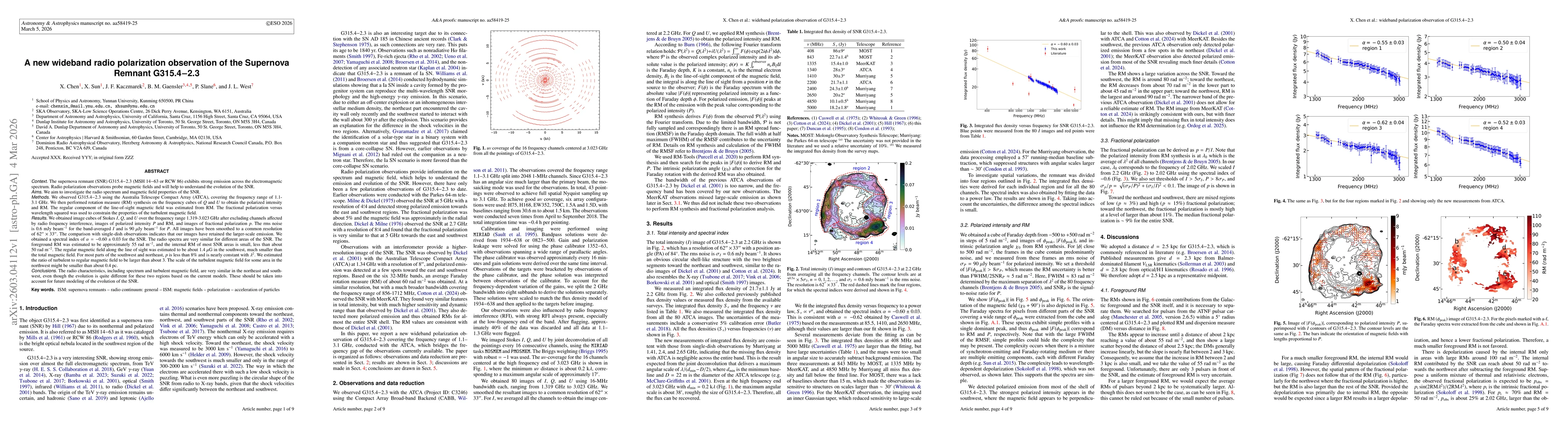 Thumbnail for A new wideband radio polarization observation of the Supernova Remnant G315.4$-$2.3