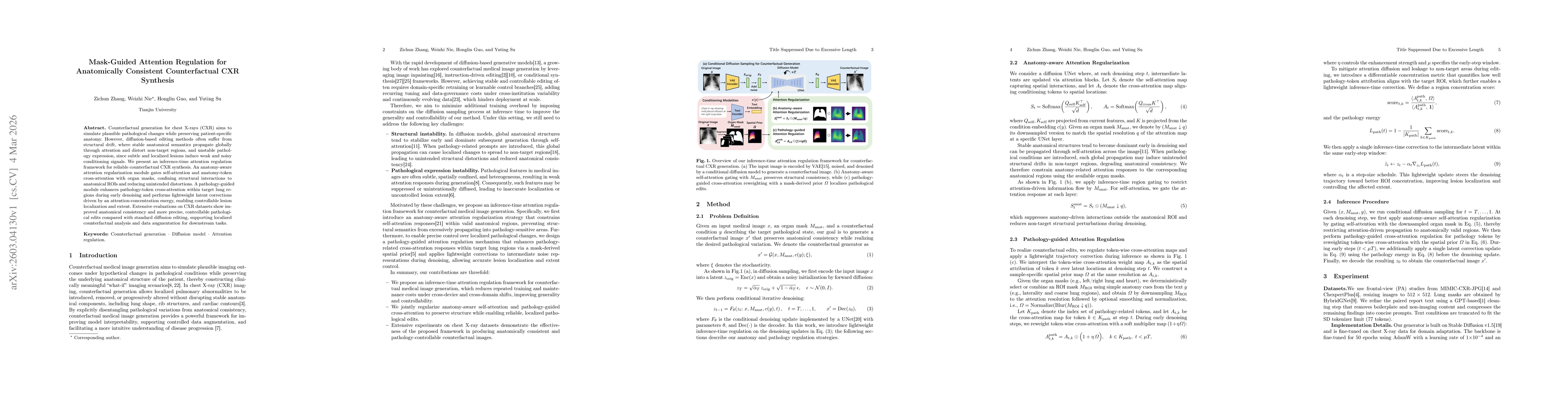 Thumbnail for Mask-Guided Attention Regulation for Anatomically Consistent Counterfactual CXR Synthesis