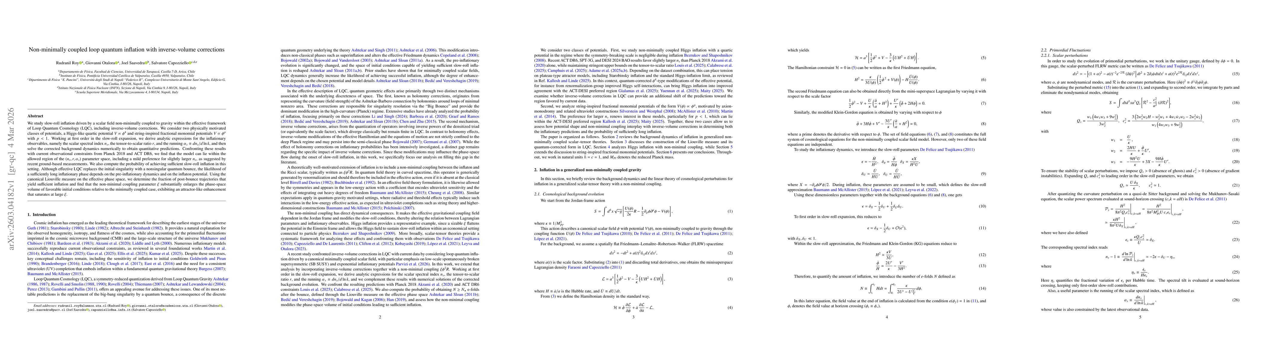 Thumbnail for Non-minimally coupled loop quantum inflation with inverse-volume corrections