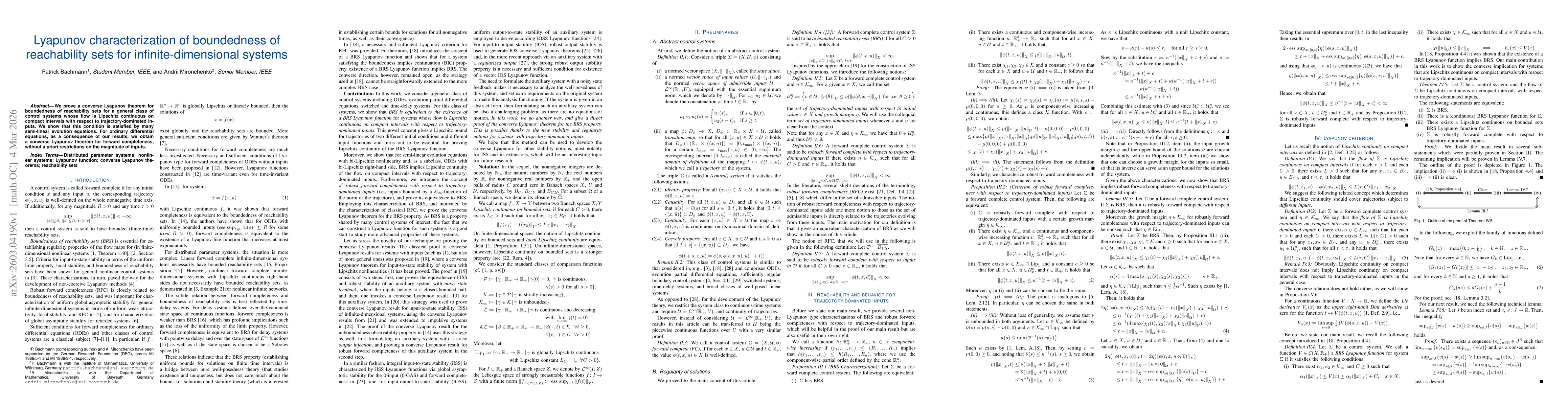 Thumbnail for Lyapunov characterization of boundedness of reachability sets for infinite-dimensional systems
