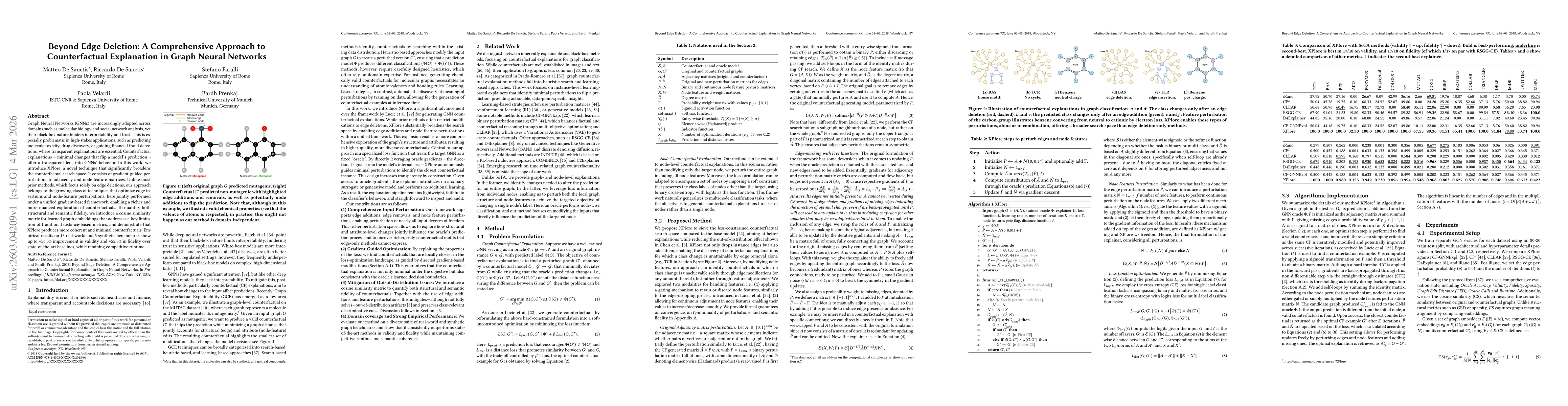 Thumbnail for Beyond Edge Deletion: A Comprehensive Approach to Counterfactual Explanation in Graph Neural Networks