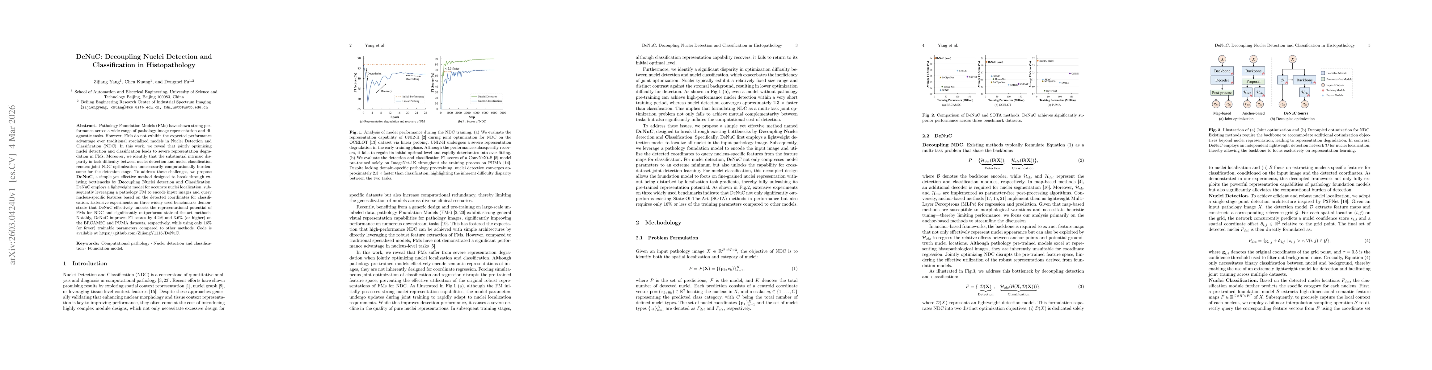 Thumbnail for DeNuC: Decoupling Nuclei Detection and Classification in Histopathology