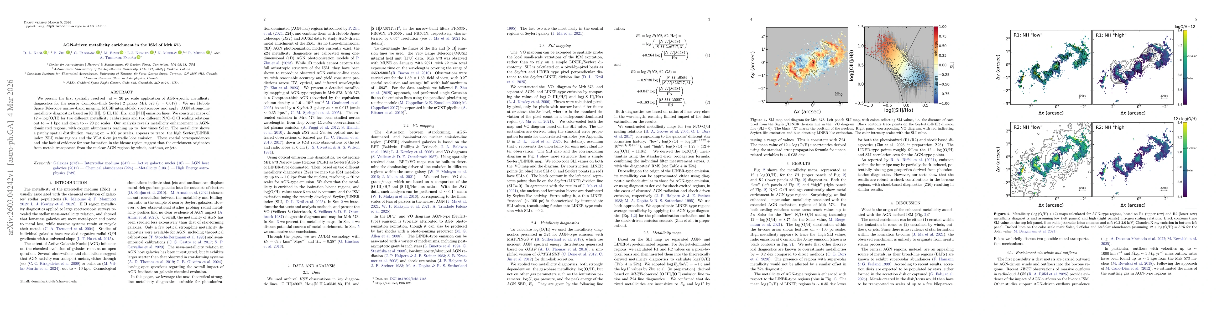 Thumbnail for AGN-driven metallicity enrichment in the ISM of Mrk 573