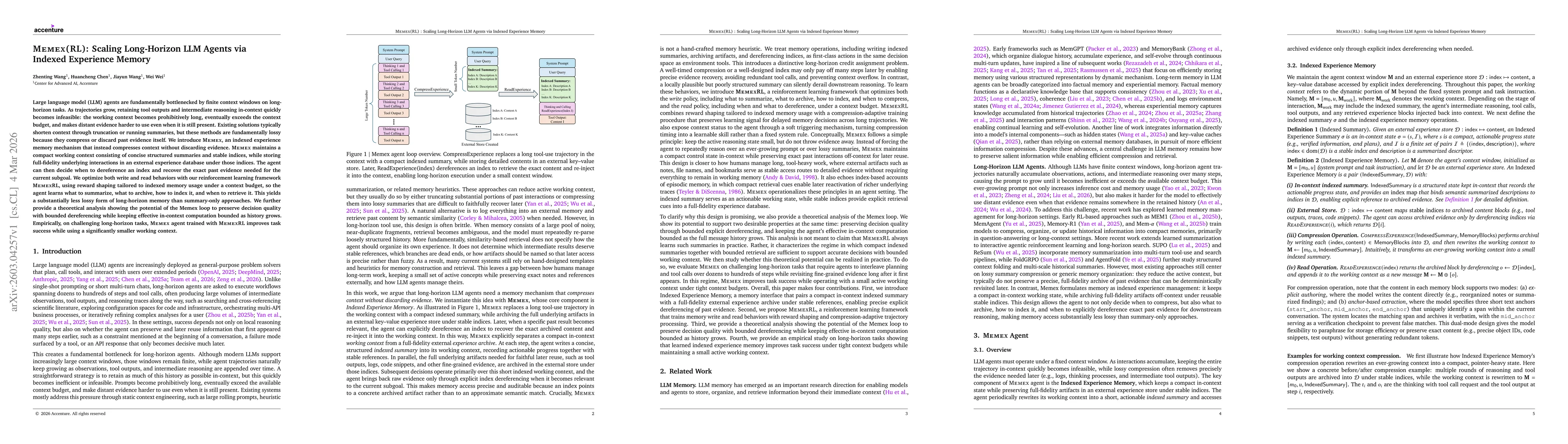 Thumbnail for Memex(RL): Scaling Long-Horizon LLM Agents via Indexed Experience Memory