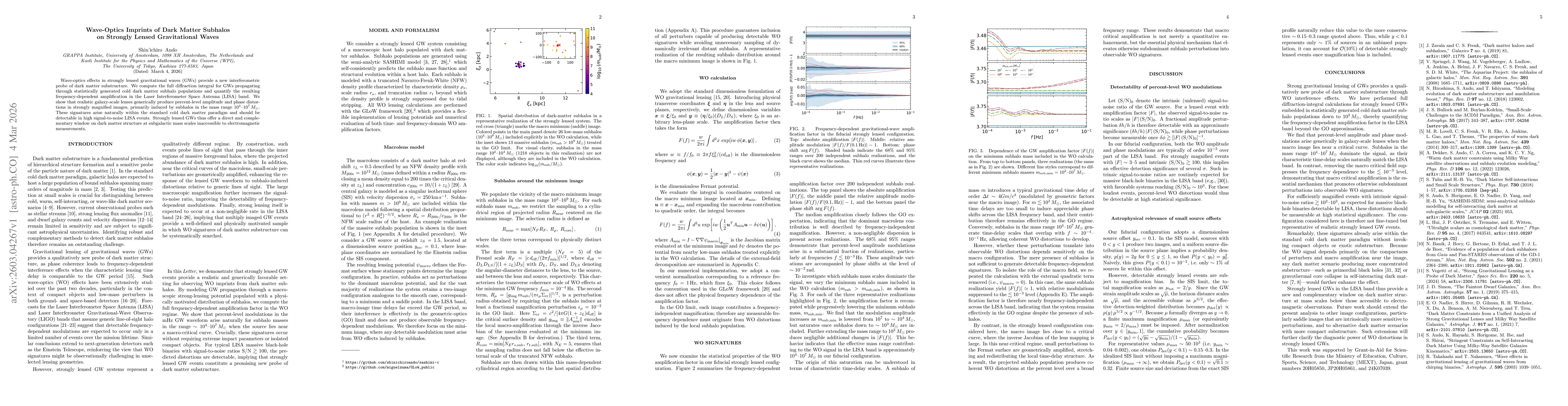 Thumbnail for Wave-Optics Imprints of Dark Matter Subhalos on Strongly Lensed Gravitational Waves