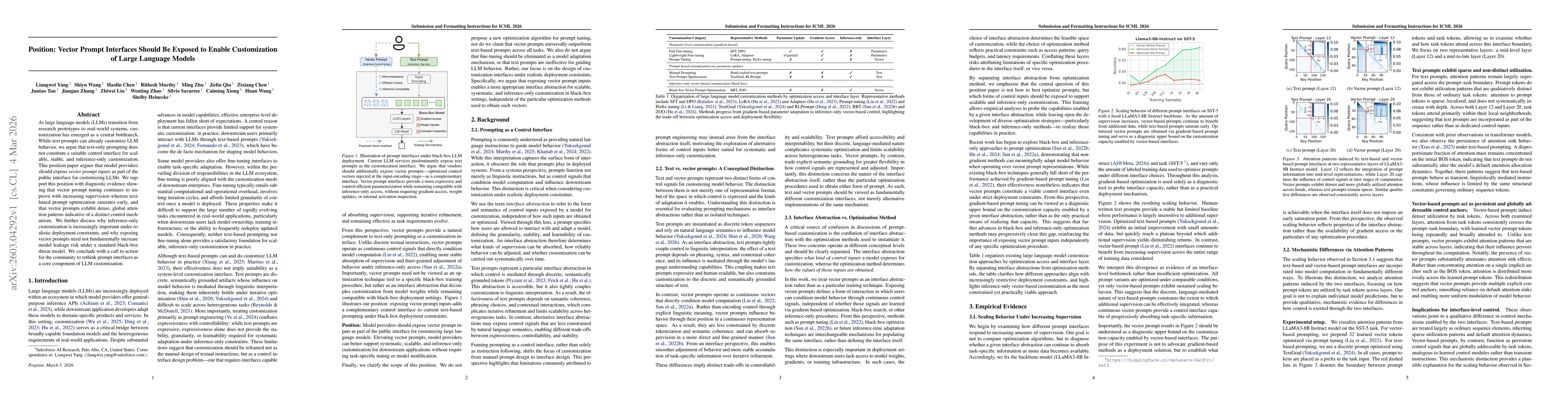 Thumbnail for Position: Vector Prompt Interfaces Should Be Exposed to Enable Customization of Large Language Models