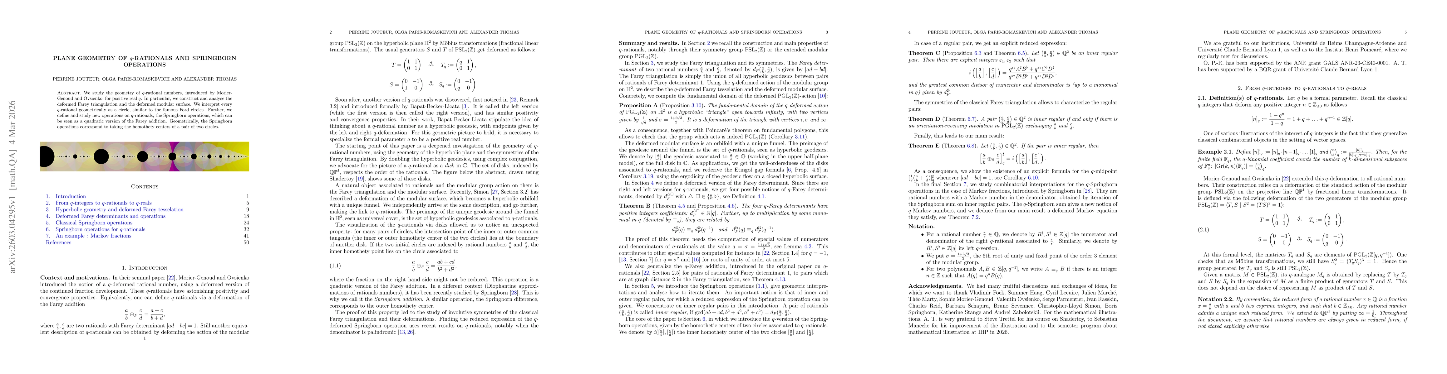 Thumbnail for Plane geometry of $q$-rationals and Springborn Operations