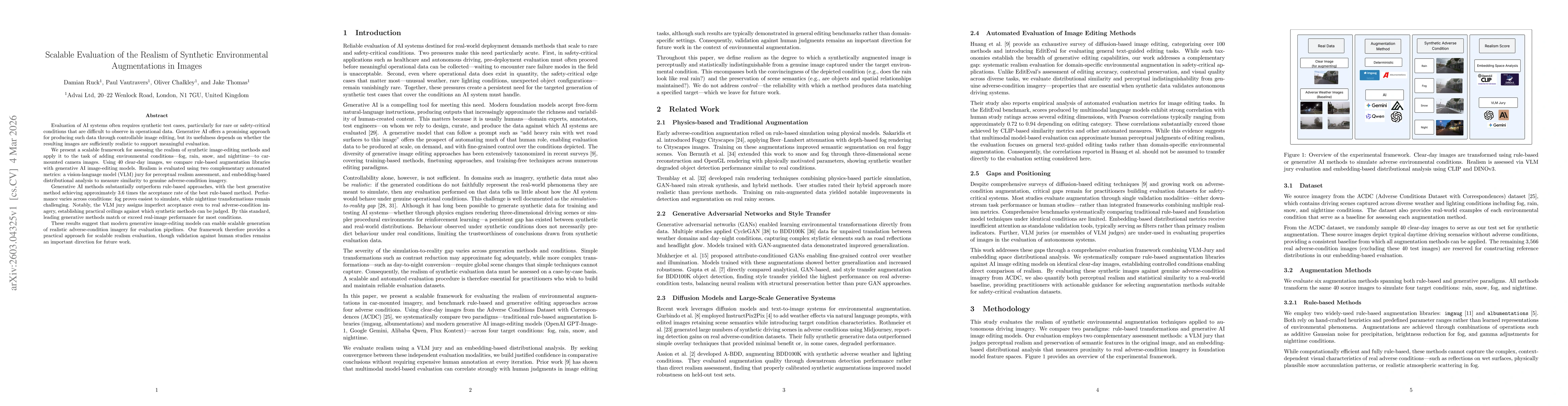 Thumbnail for Scalable Evaluation of the Realism of Synthetic Environmental Augmentations in Images
