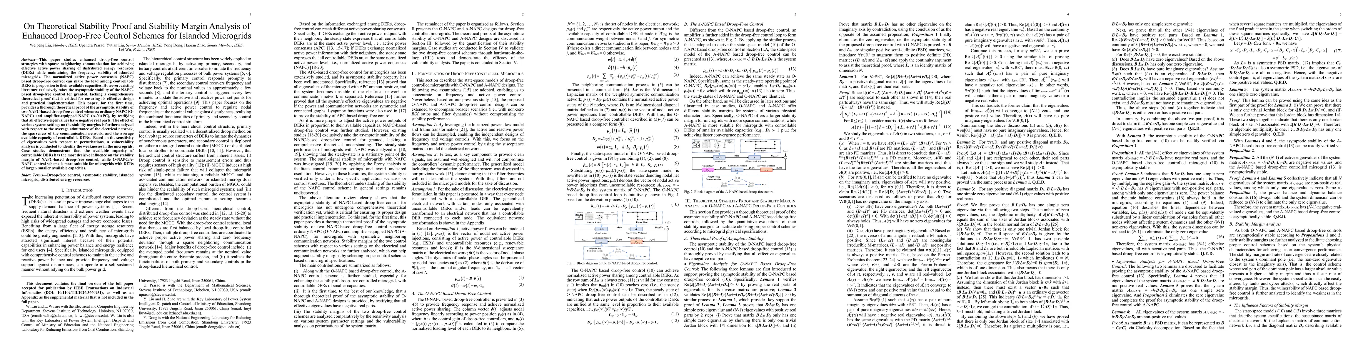 Thumbnail for On Theoretical Stability Proof and Stability Margin Analysis of Enhanced Droop-Free Control Schemes for Islanded Microgrids