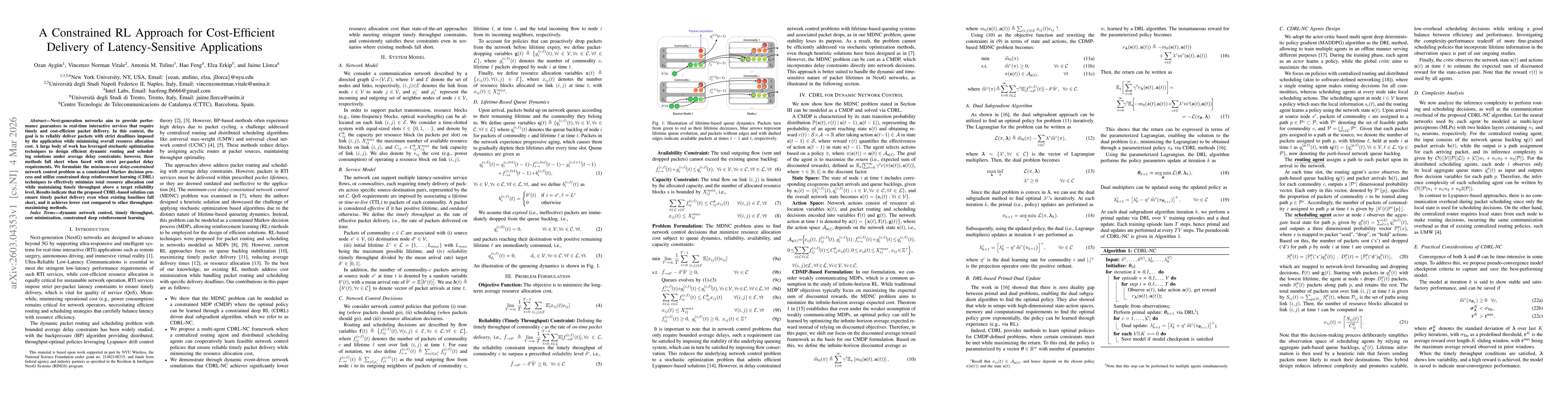 Thumbnail for A Constrained RL Approach for Cost-Efficient Delivery of Latency-Sensitive Applications