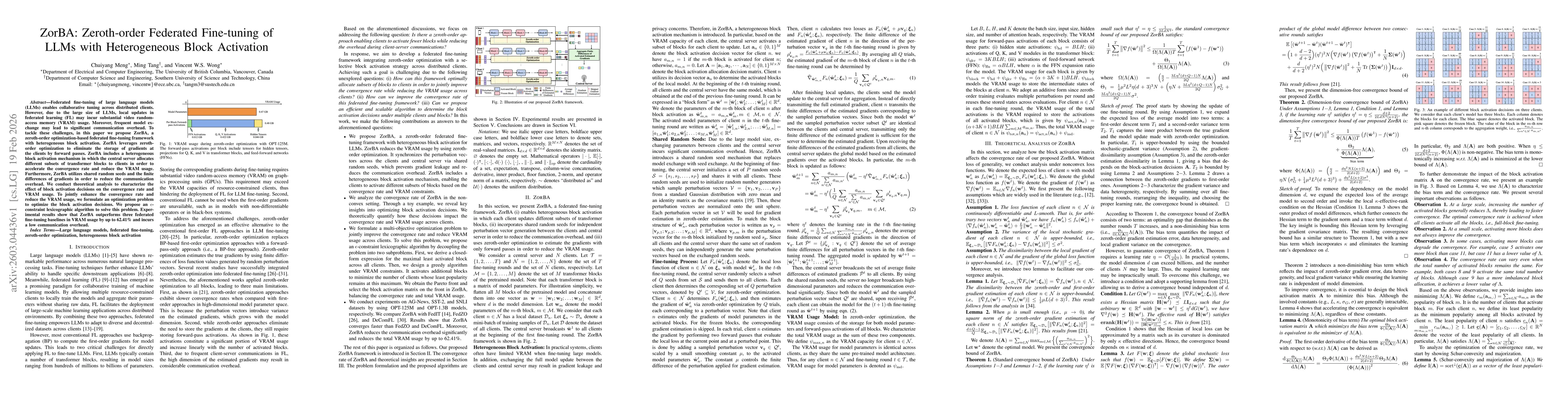 Thumbnail for ZorBA: Zeroth-order Federated Fine-tuning of LLMs with Heterogeneous Block Activation