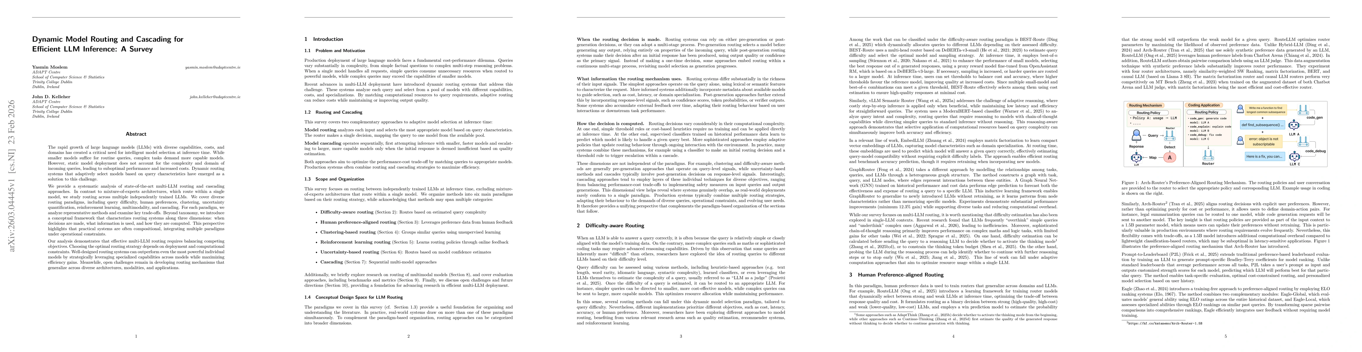 Thumbnail for Dynamic Model Routing and Cascading for Efficient LLM Inference: A Survey