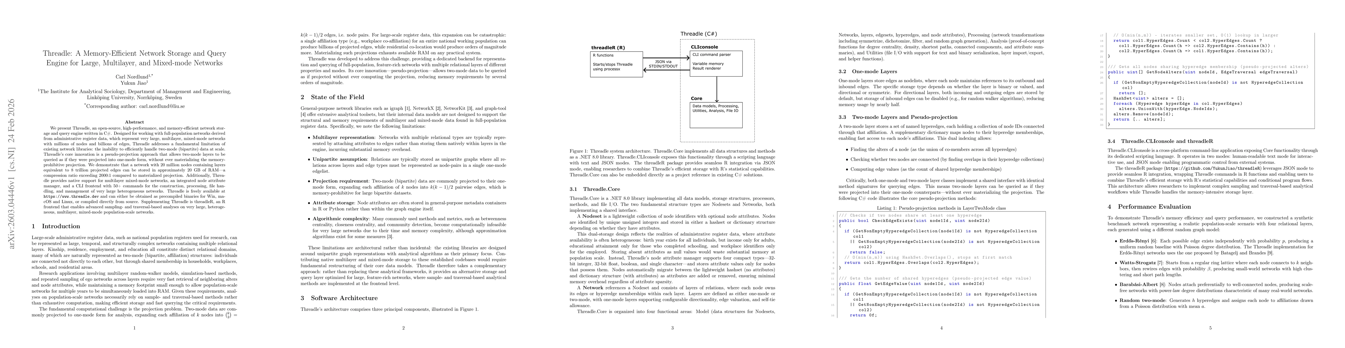 Thumbnail for Threadle: A Memory-Efficient Network Storage and Query Engine for Large, Multilayer, and Mixed-mode Networks