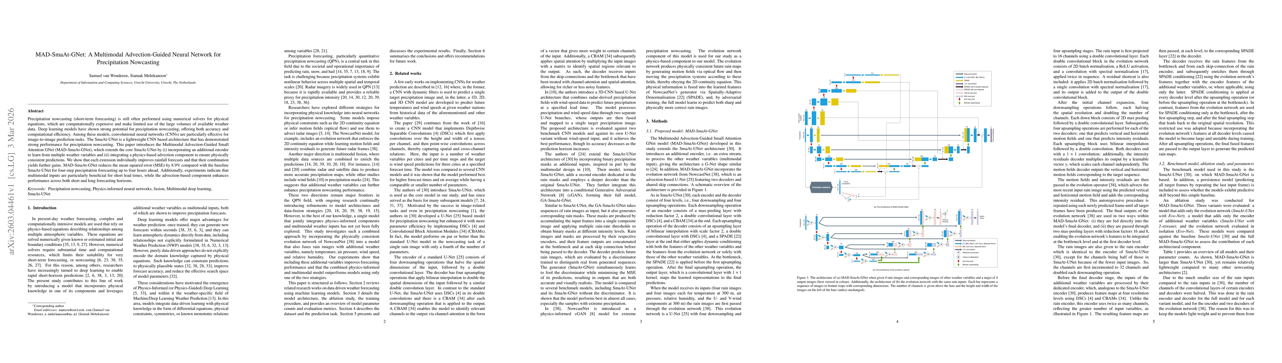 Thumbnail for MAD-SmaAt-GNet: A Multimodal Advection-Guided Neural Network for Precipitation Nowcasting