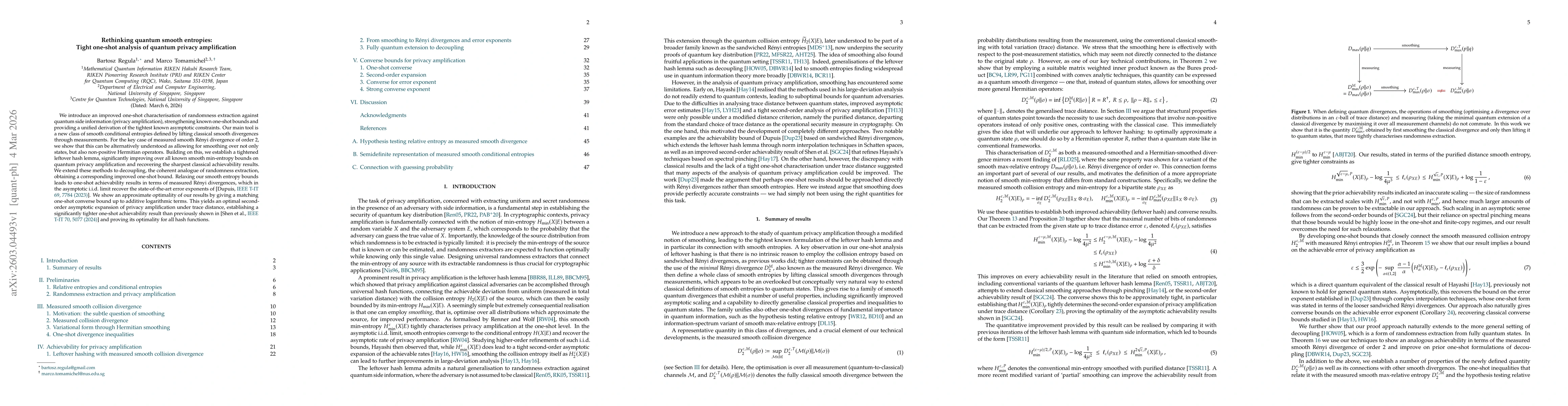 Thumbnail for Rethinking quantum smooth entropies: Tight one-shot analysis of quantum privacy amplification