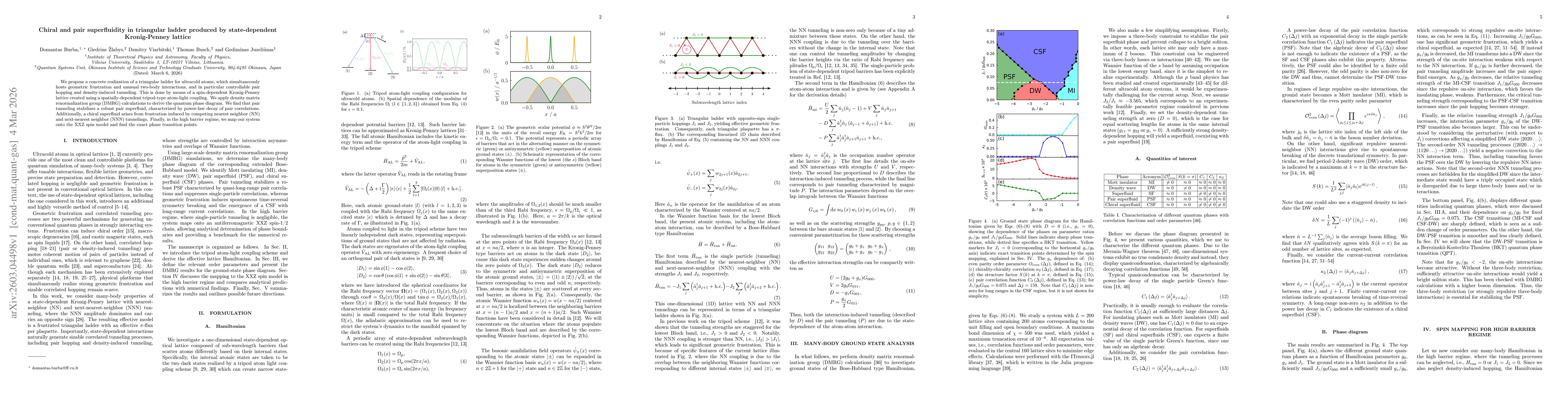 Thumbnail for Chiral and pair superfluidity in triangular ladder produced by state-dependent Kronig-Penney lattice