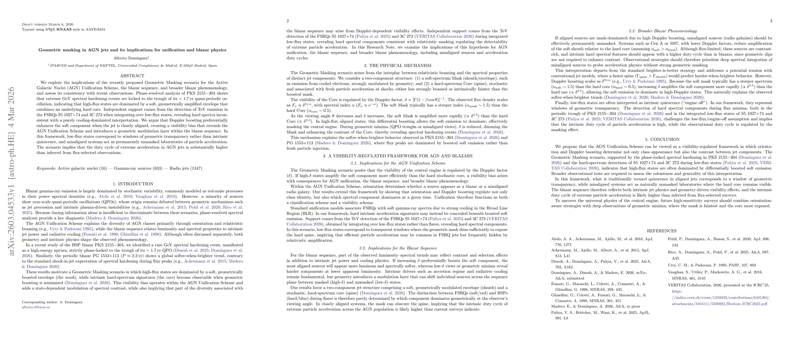 Thumbnail for Geometric masking in AGN jets and its implications for unification and blazar physics