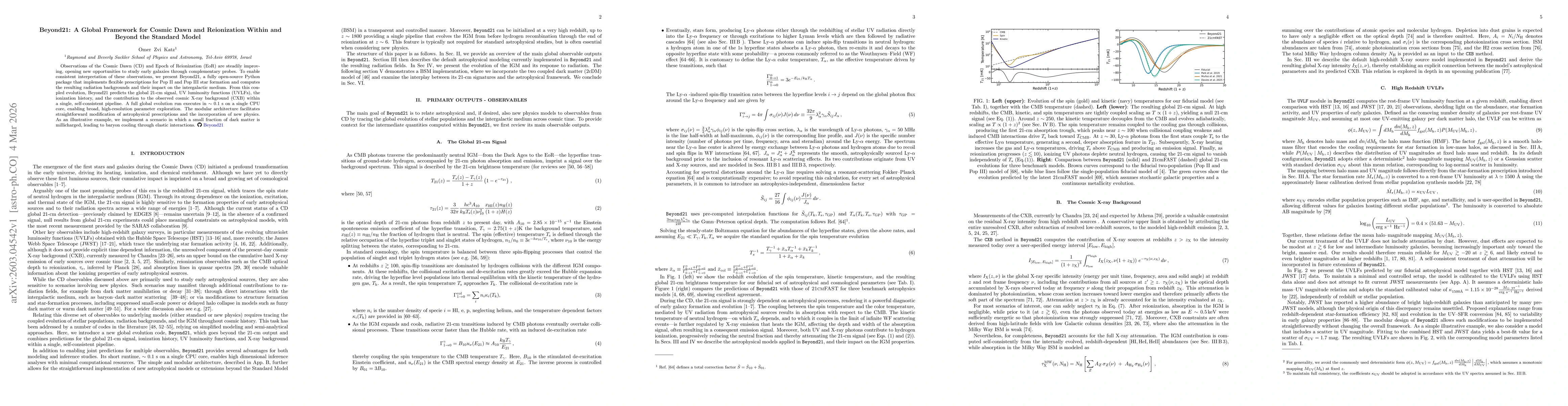 Thumbnail for Beyond21: A Global Framework for Cosmic Dawn and Reionization Within and Beyond the Standard Model