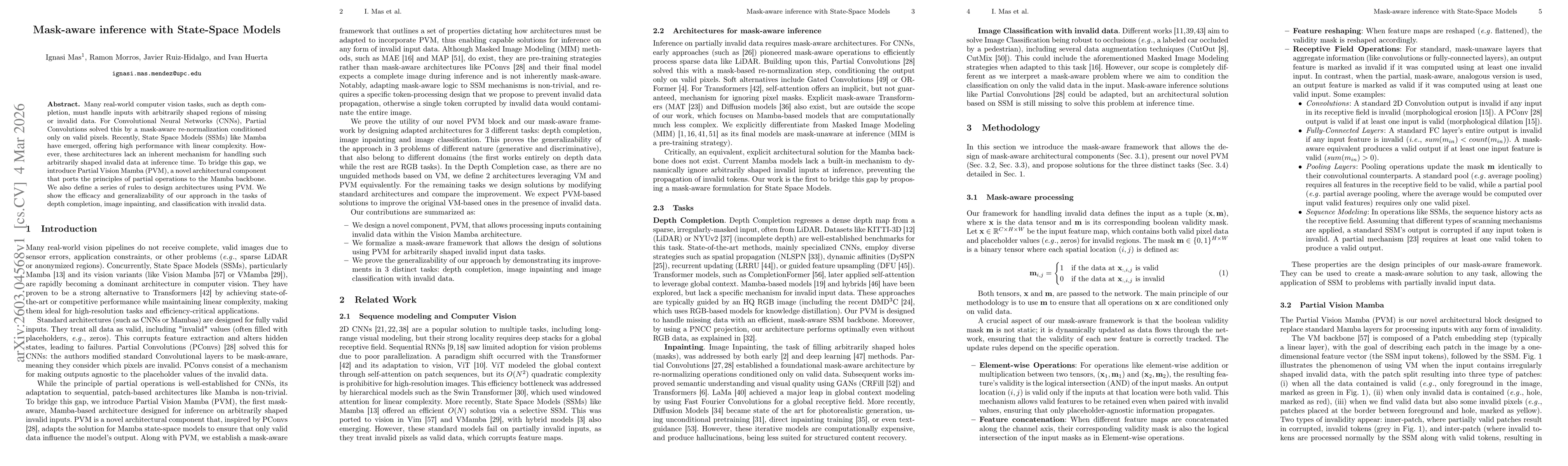 Thumbnail for Mask-aware inference with State-Space Models