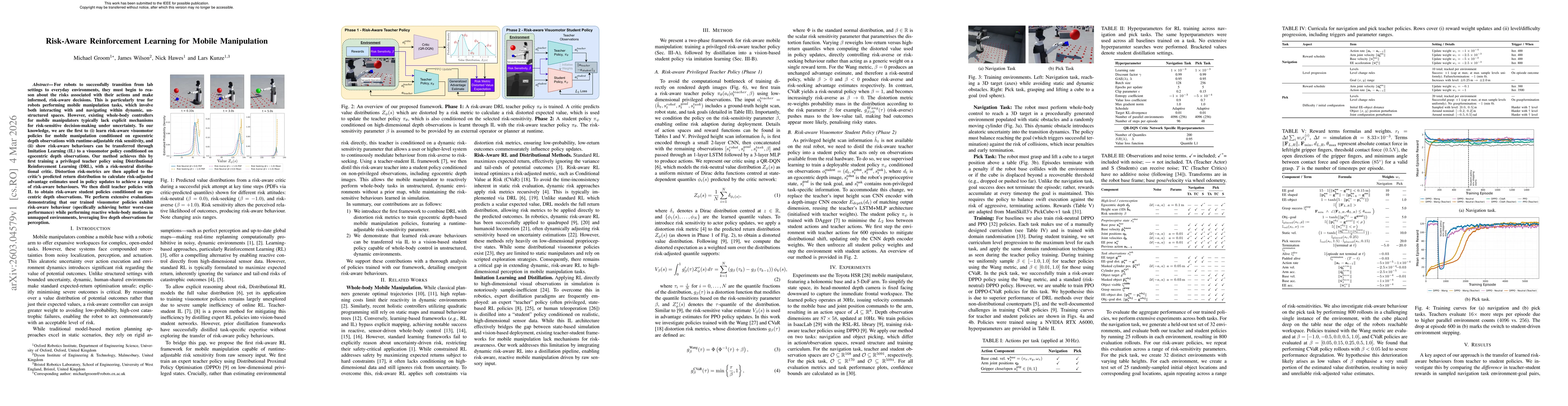 Thumbnail for Risk-Aware Reinforcement Learning for Mobile Manipulation