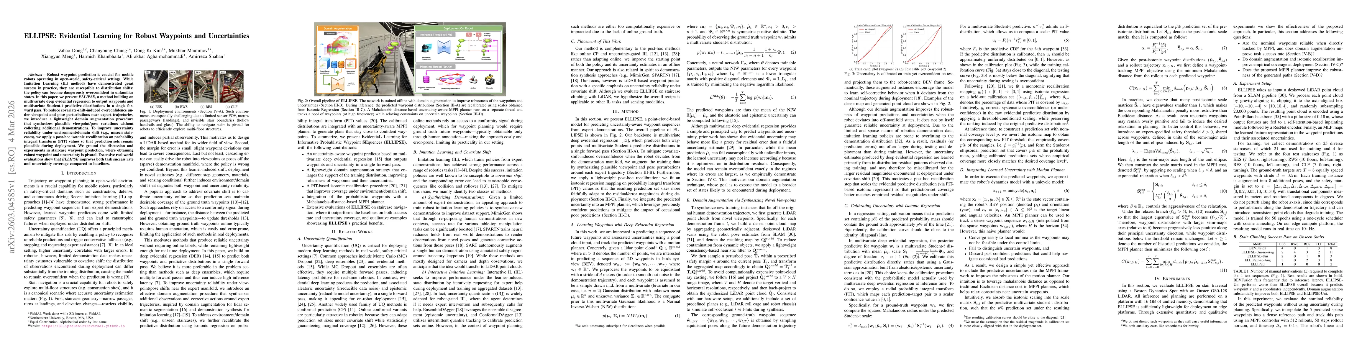 Thumbnail for ELLIPSE: Evidential Learning for Robust Waypoints and Uncertainties