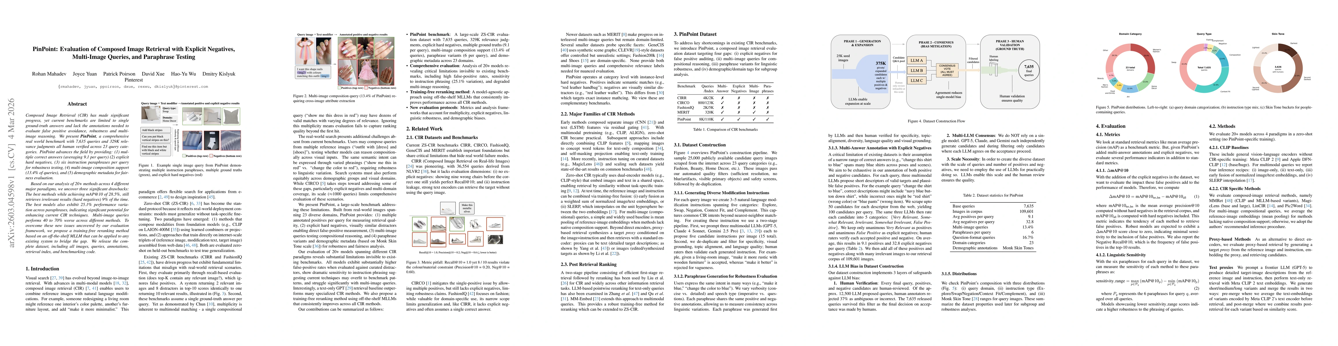 Thumbnail for PinPoint: Evaluation of Composed Image Retrieval with Explicit Negatives, Multi-Image Queries, and Paraphrase Testing