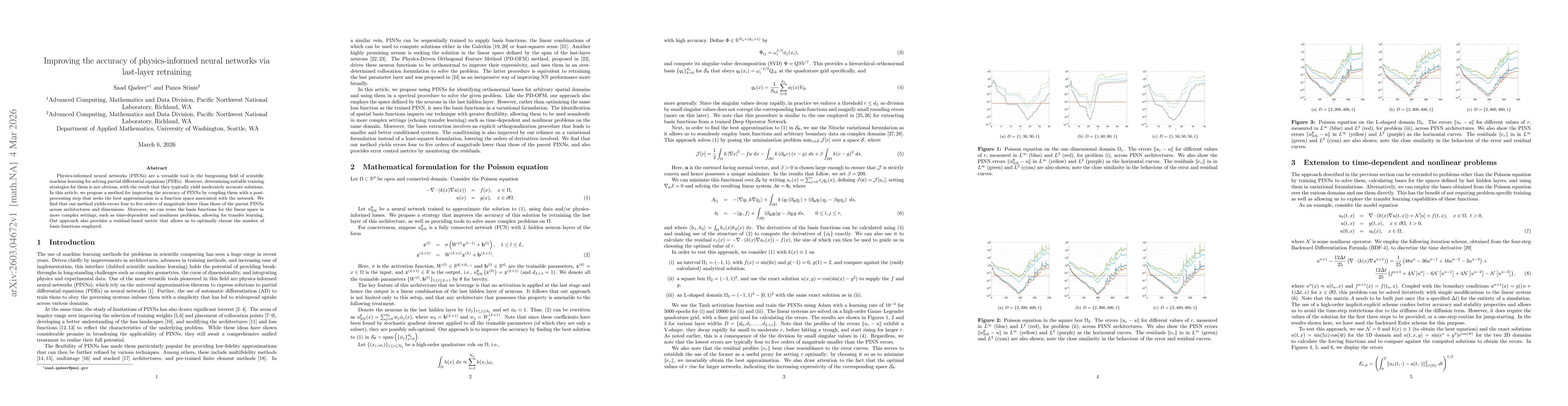 Thumbnail for Improving the accuracy of physics-informed neural networks via last-layer retraining