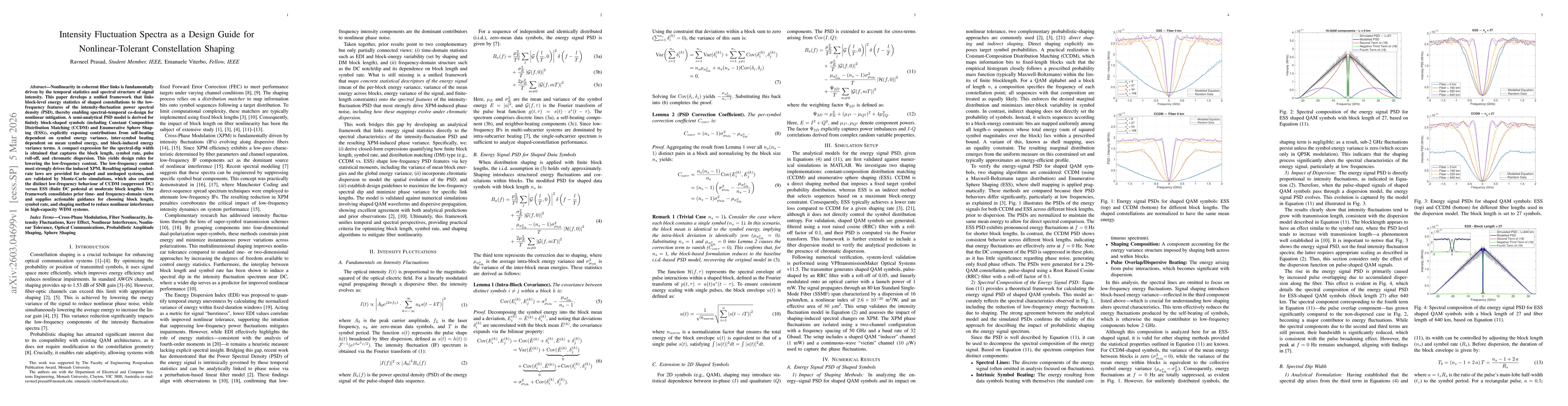 Thumbnail for Intensity Fluctuation Spectra as a Design Guide for Nonlinear-Tolerant Constellation Shaping