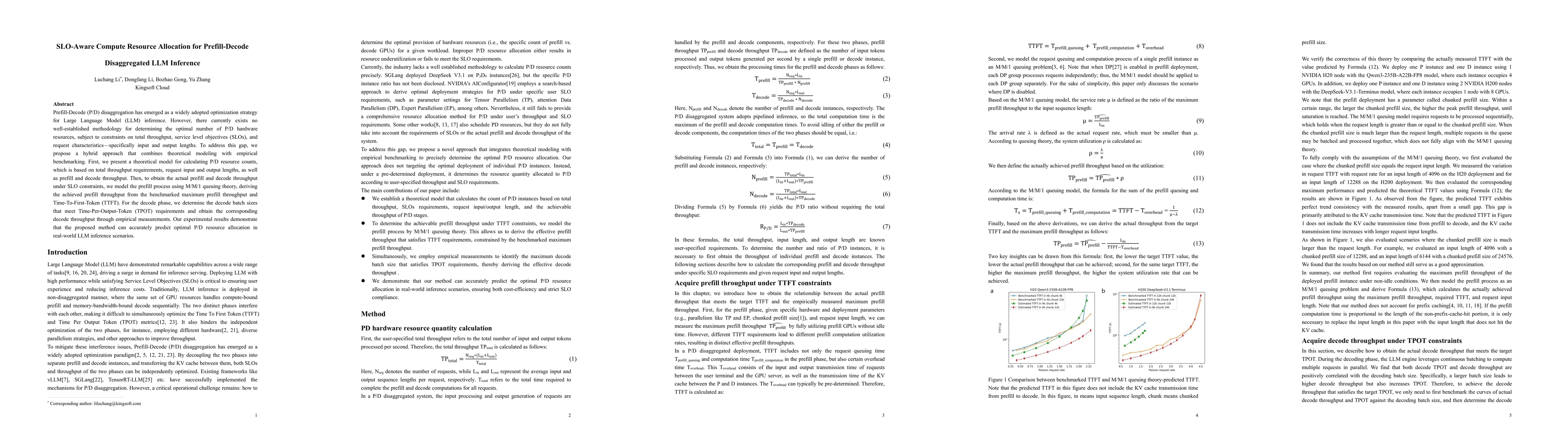 Thumbnail for SLO-Aware Compute Resource Allocation for Prefill-Decode Disaggregated LLM Inference