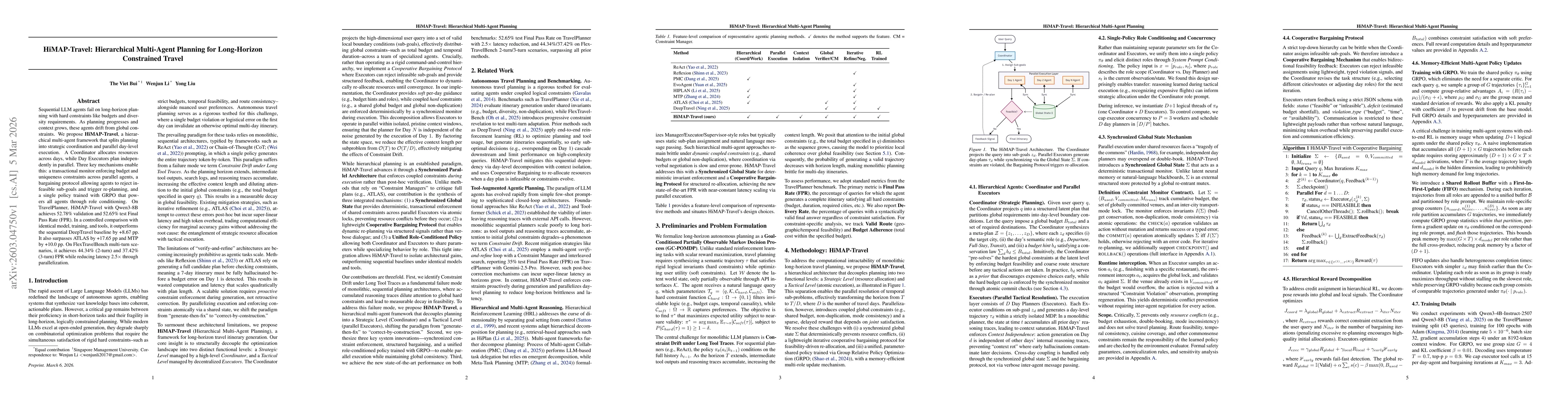 Thumbnail for HiMAP-Travel: Hierarchical Multi-Agent Planning for Long-Horizon Constrained Travel