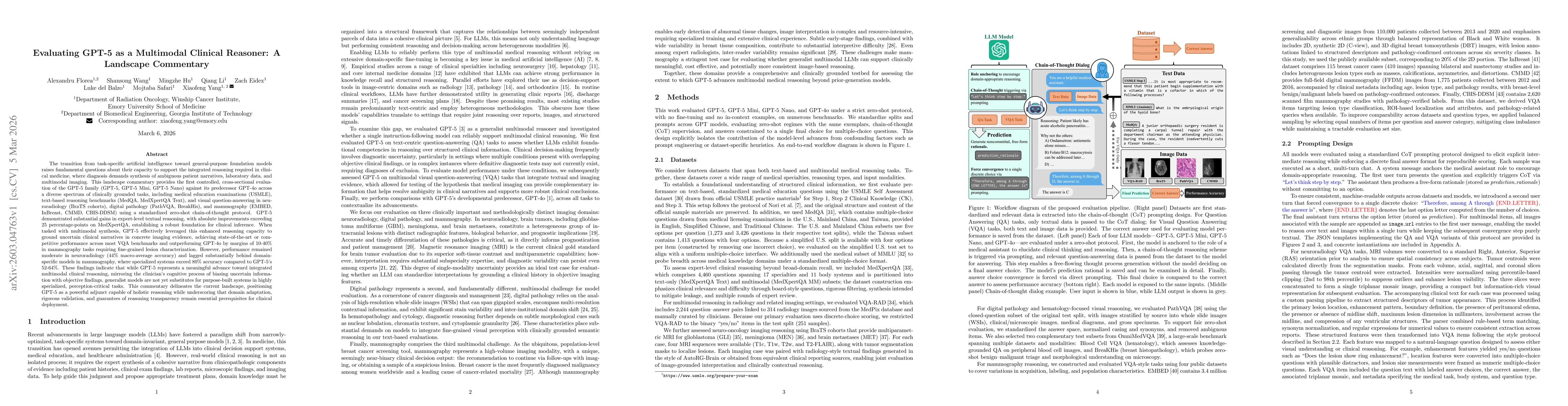 Thumbnail for Evaluating GPT-5 as a Multimodal Clinical Reasoner: A Landscape Commentary