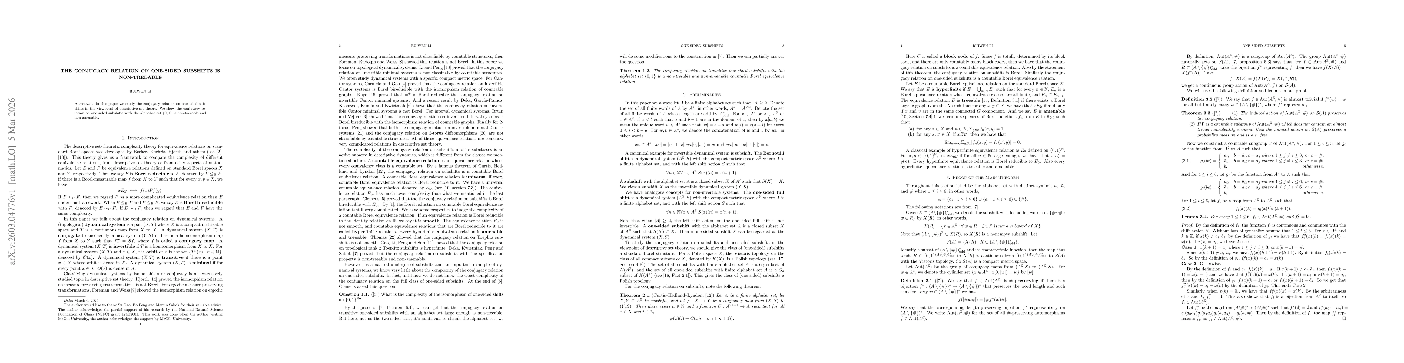 Thumbnail for The Conjugacy Relation on One-sided Subshifts is Non-treeable