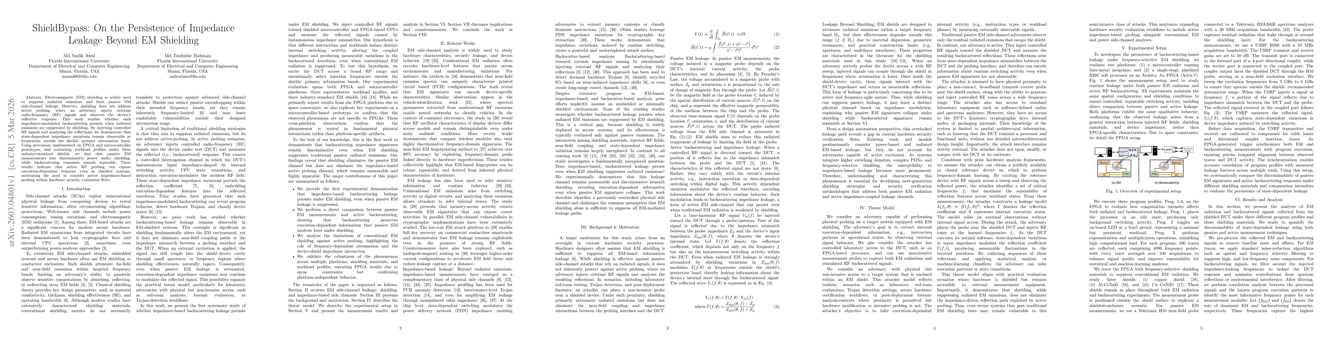 Thumbnail for ShieldBypass: On the Persistence of Impedance Leakage Beyond EM Shielding