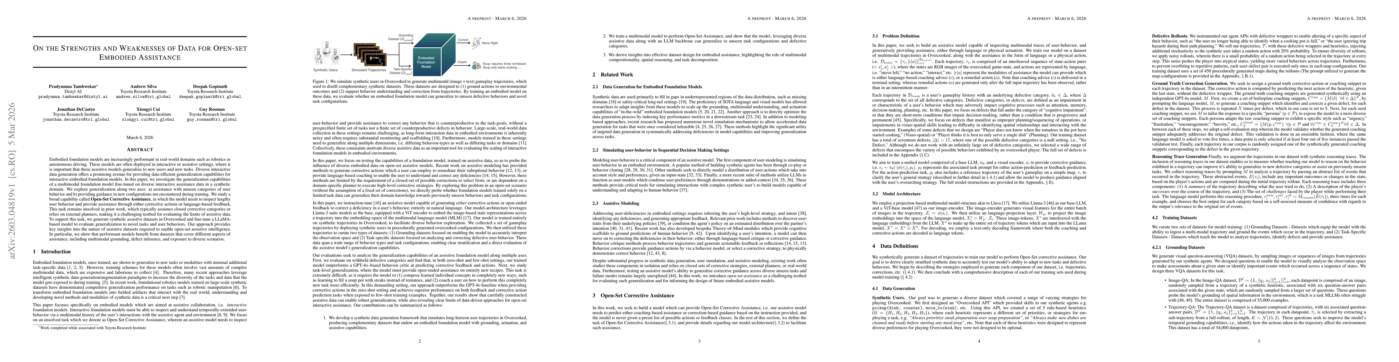 Thumbnail for On the Strengths and Weaknesses of Data for Open-set Embodied Assistance