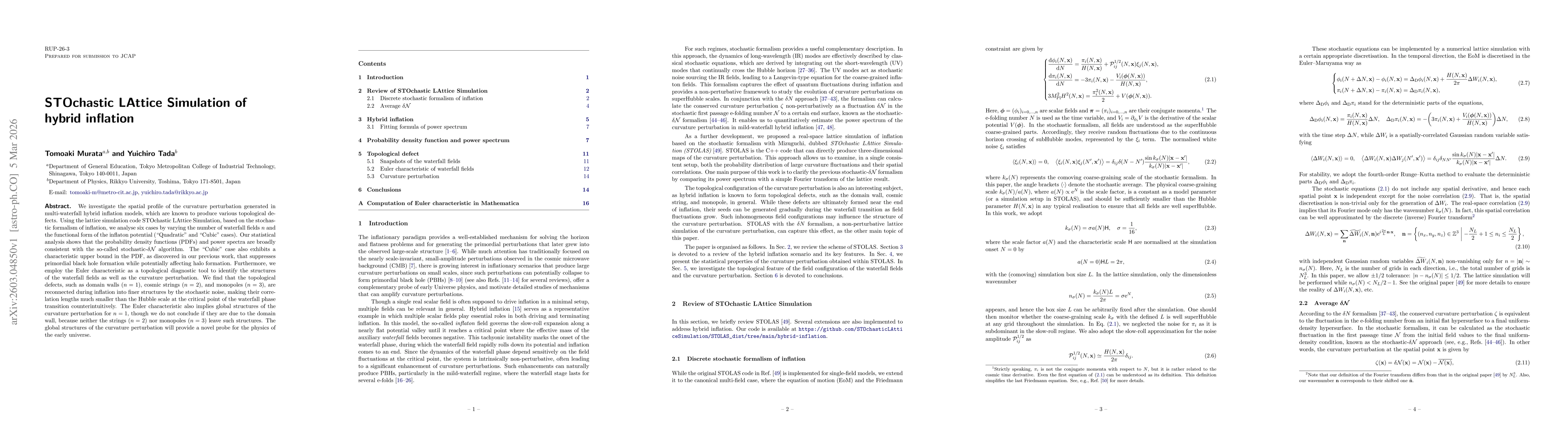 Thumbnail for STOchastic LAttice Simulation of hybrid inflation